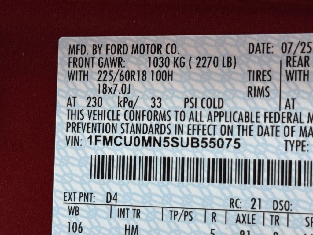 2025 Ford Escape ST-Line