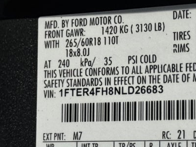 2022 Ford Ranger Lariat
