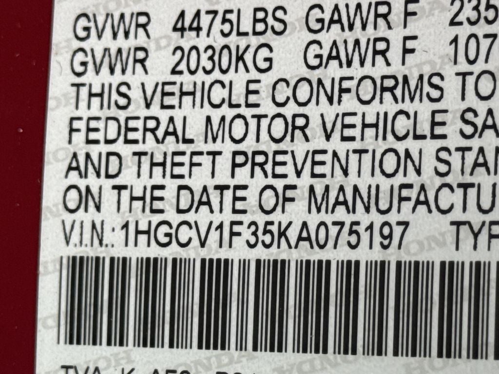 2019 Honda Accord Sport