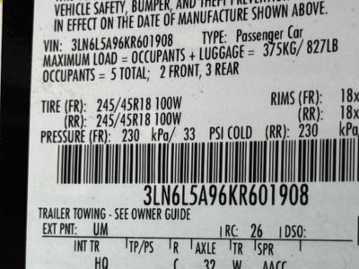 2019 Lincoln MKZ Standard