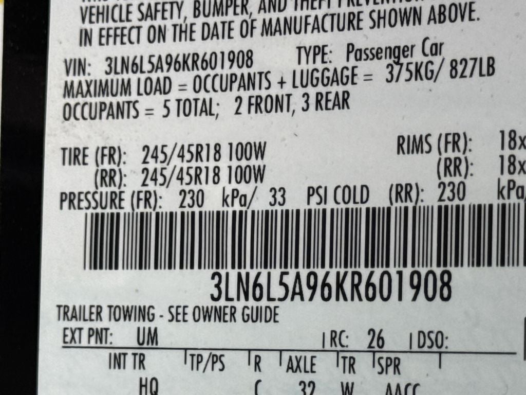 2019 Lincoln MKZ Standard