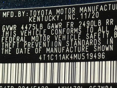 2021 Toyota Camry LE