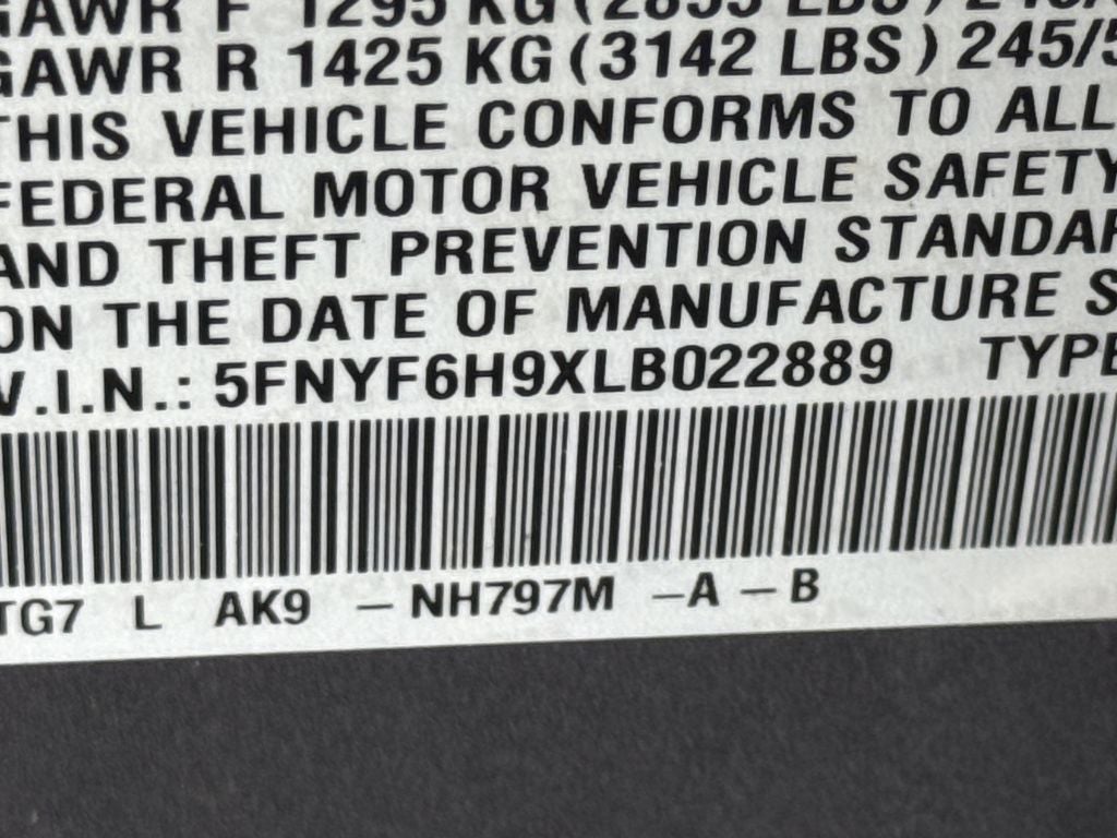 2020 Honda Pilot Touring 8 Passenger