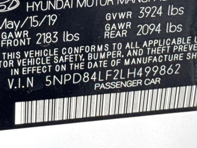 2020 Hyundai Elantra Value Edition