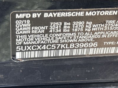 2019 BMW X7 xDrive50i