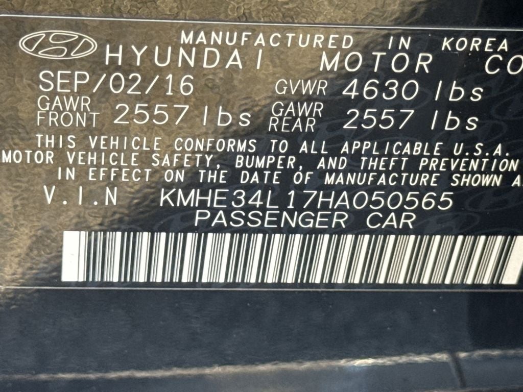 2017 Hyundai Sonata Hybrid Limited
