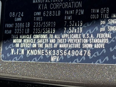 2025 Kia Carnival SX Prestige